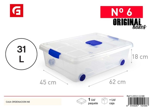 [120111248] Caja de Ordenación N6 31L 62x45x18 cm - Almacenamiento