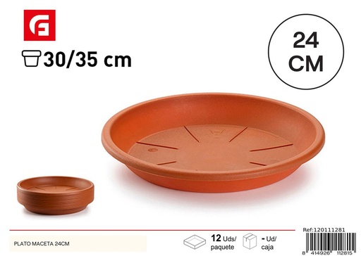 [120111281] Plato Maceta 24cm - Accesorios de jardinería