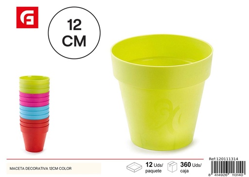 [120111314] Maceta decorativa 12cm - Plásticos para el hogar