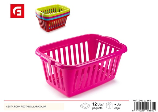 [120111365] Cesta de ropa rectangular color - Artículos de hogar