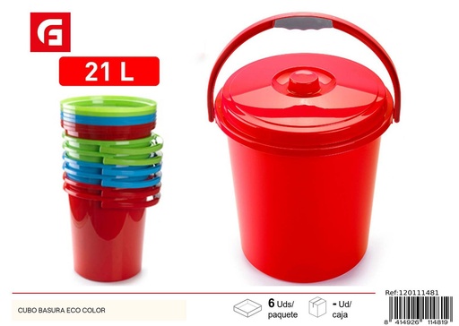 [120111481] Cubo de basura eco color - Artículos de plástico