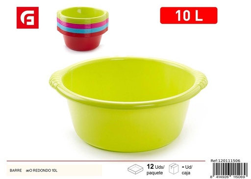 [120111506] Barreno redondo plástico de 10L - Utensilios de cocina