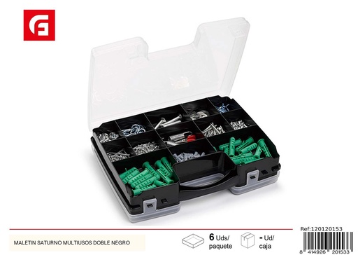 [120120153] Maletín Saturn multiusos negro - Plásticos para el hogar