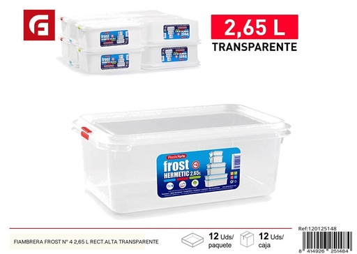 [120125148] Fiambrera transparente grande Frost Nº 4 de 2.65L