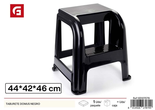 [120127079] Taburete de plástico negro Domus - Muebles otros