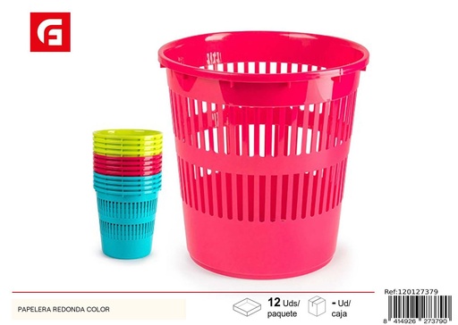 [120127379] Papelera redonda color - Accesorios para el hogar