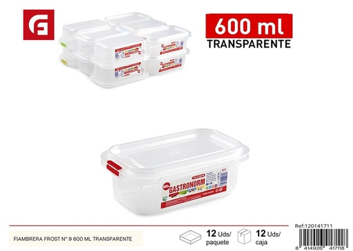 [120141711] Fiambrera Frost nº 9 600 ml transparente