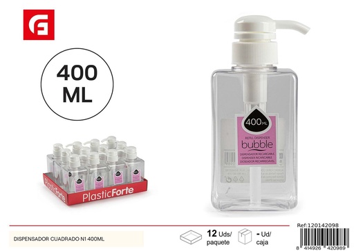 [120142098] Dispensador cuadrado 400ml - Accesorios de cocina