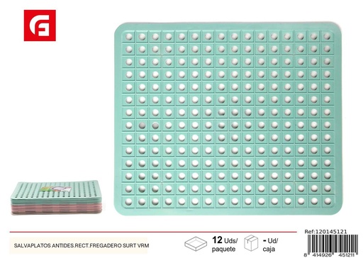 [120145121] Salvaplatos antideslizante rectangular para fregadero