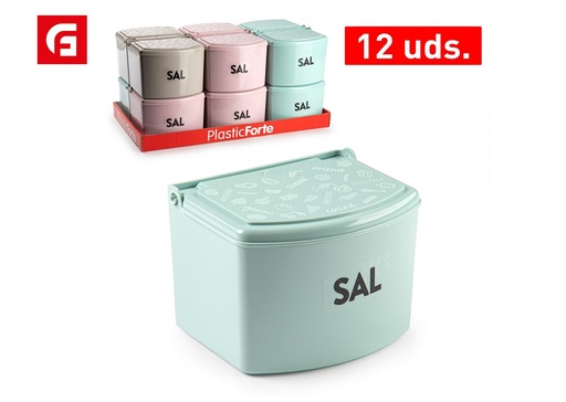 [120145197] Salero con tapa PP surtido colores utensilio de cocina