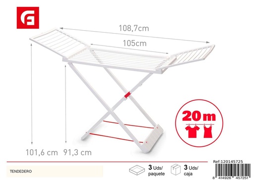 [120145725] Tendedero 105-108.7cm - Accesorios de limpieza