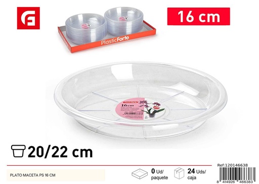 [120146638] Plato maceta PS 16 cm - Jardín, decoración de macetas