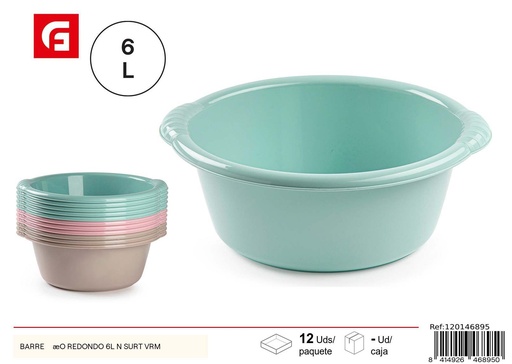 [120146895] Barreno redondo 6L surtido verde para hogar y limpieza
