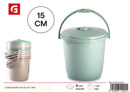 [120151021] Cubo de basura eco 15L de surtido VRM - Accesorios de hogar