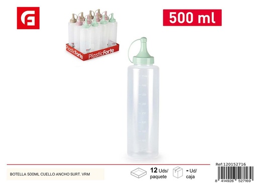 [120152716] Botella de condimentos 500 ml cuello ancho surtido VRM - Accesorios de cocina