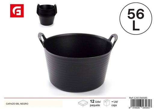 [120156585] Capazo 56L negro - Plásticos para el hogar