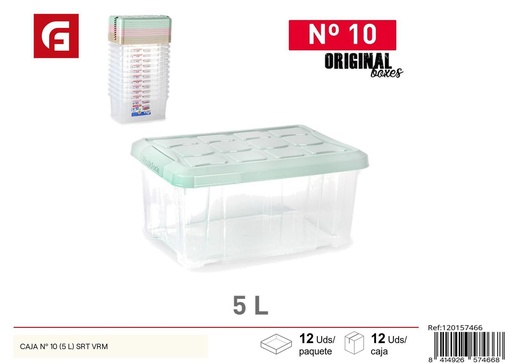 [120157466] Caja de almacenamiento Nº 10 (5 L) de plástico para organización del hogar