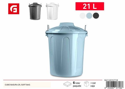 [120157718] Cubo de basura plástico 21L - Basura y reciclaje para el hogar 
