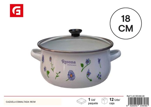 [141904618] Cazuela esmaltada 18cm para cocina