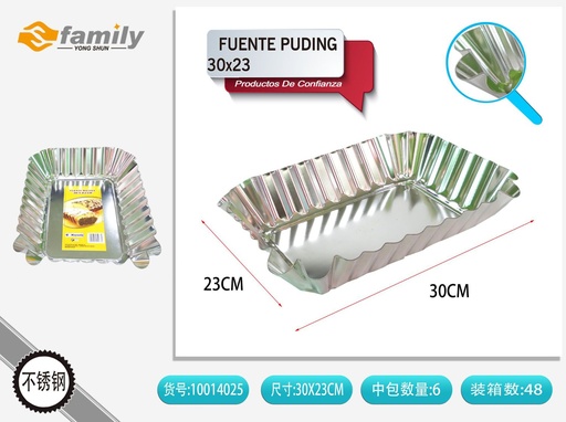[10014025] Fuente para puding 30x23 cm para repostería
