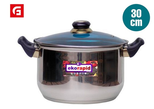 [A002564] Cazuela de acero inoxidable 30cm para cocina