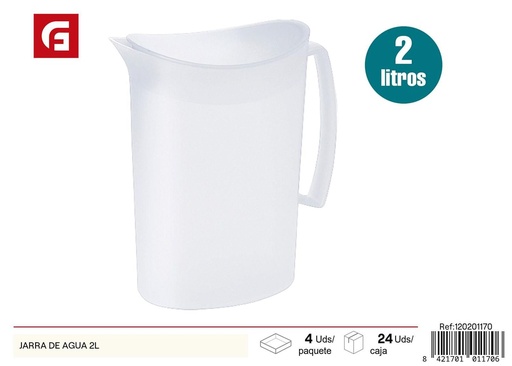 [120201170] Jarra de agua de plástico de 2 litros - Utensilios de cocina