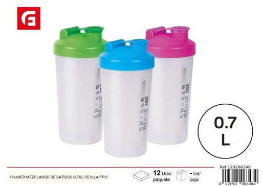 [120206348] Shaker mezclador de batidos 0.7L con rejilla