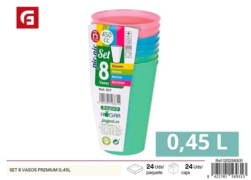 [120256931] Vasos premium 0.45L  - Plásticos de cocina