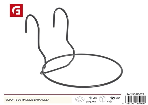 [190310073] Soporte de macetas para barandilla jardín