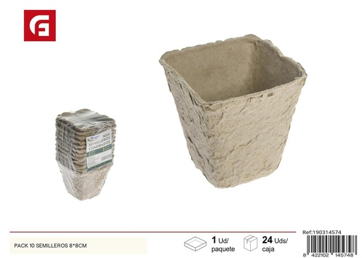 [190314574] Pack 10 semilleros 8x8 cm - Utensilios de jardinería
