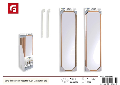 [190357381] Espejo de puerta 30x120 cm marrón STD - Decoración del hogar