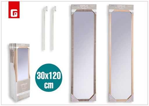 [190357382] Espejo de puerta 30x120cm color marrón para decoración de interiores