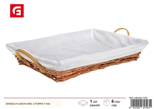 [190361793] Cesta para planchar miel con forro y asas - Decoración del hogar