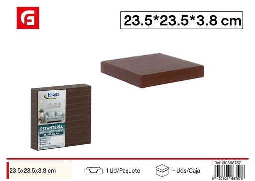 [190368757] Estantería flotante color wengué - Decoración del hogar