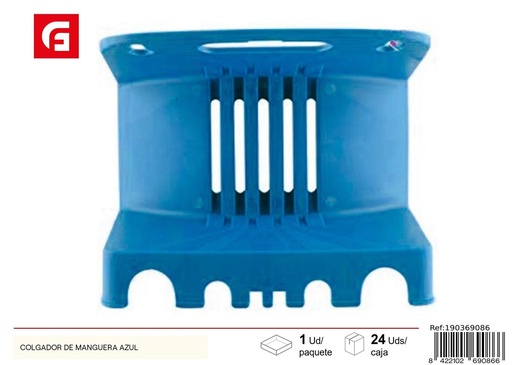 [190369086] Colgador de manguera azul - Jardinería y colgadores