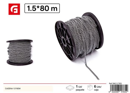 [9611785] Cadena 1.5cm*80m - Herramientas de ferretería