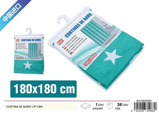 [9681068] Cortina de baño 1.8x1.8 m - Accesorios de baño