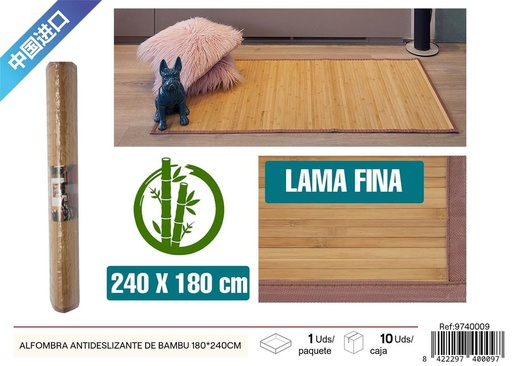 [9740009] Alfombra antideslizante de bambú 180x240cm decoración