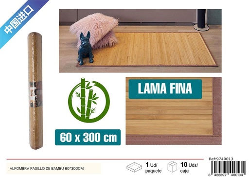 [9740013] Alfombra de bambú para pasillo 60x300cm para el hogar