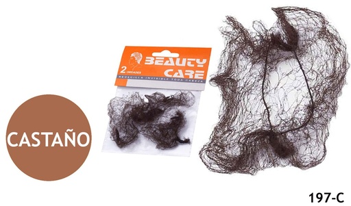 [8422608021591] Red invisible de cabello CASTAÑO 197-C 12U HR - Productos de belleza y cuidado