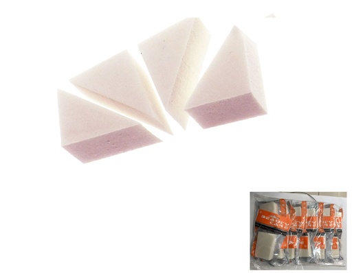 [8422608021638] Triángulos desmaquillantes de latex 12 unidades - Accesorios de belleza