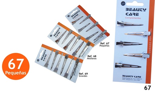 [67] Pinza espada pequeña 12 unidades - Accesorios para el cabello
