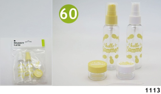 [8422608079530] Set de viaje decorado 60 ml 12/set 1113 - Envases para viaje