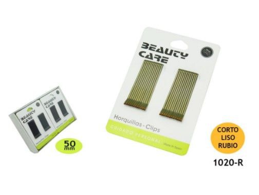 [8422608080994] Horquilla clip 5cm corto liso rubio 24/u 1120-R H. para el cabello