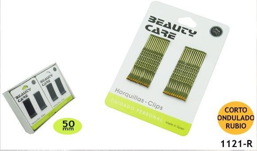 [8422608081014] Clip ondulado rubio 1121-R 24/u para cabello