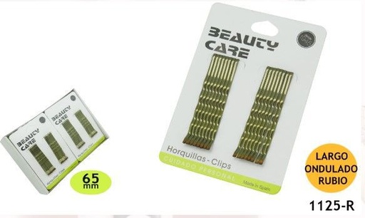 [8422608081090] Clip ondulado largo rubio 6.5cm 24/u 1125R - Accesorios para el cabello