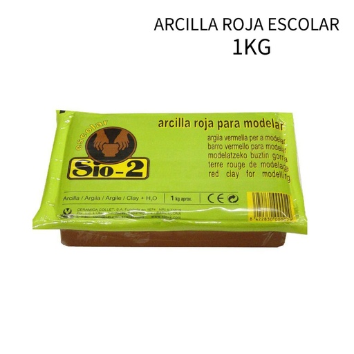 [A001192] Arcilla roja SIO-2 1 kg - Herramientas de manualidades
