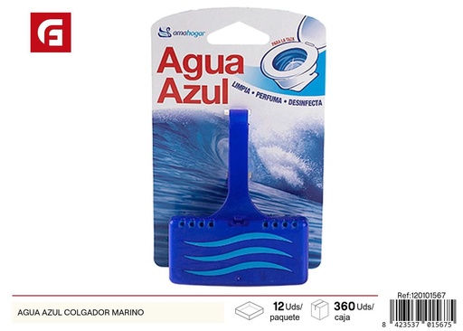 [120101567] Limpia baños agua azul colgador marino - Limpiador de baño efectivo