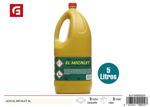 [114900024] Lejía El Micalet 5 litros - Productos de limpieza