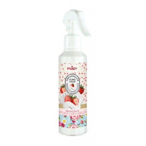 [8423564107046]  Ambientador en spray Prady Fresa y Nata 220 ml - Fragancias para el hogar